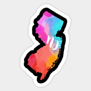 Colorful New Jersey Sticker